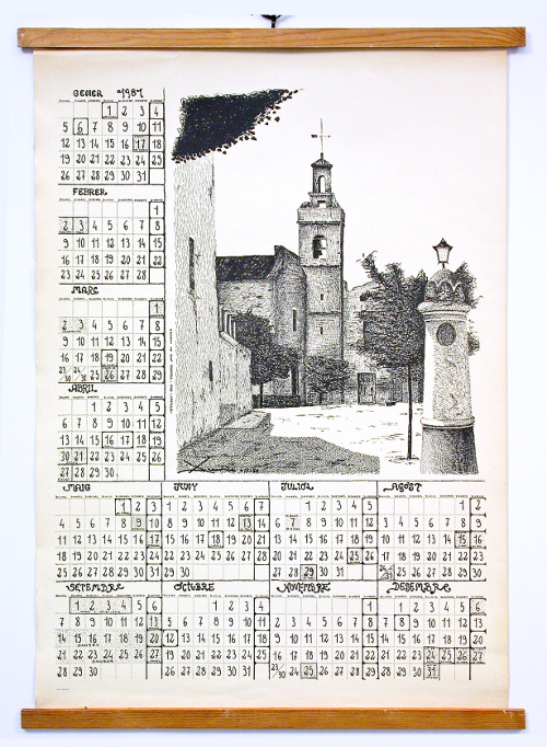 Calendari del Centre Cultural Castellut de 1981