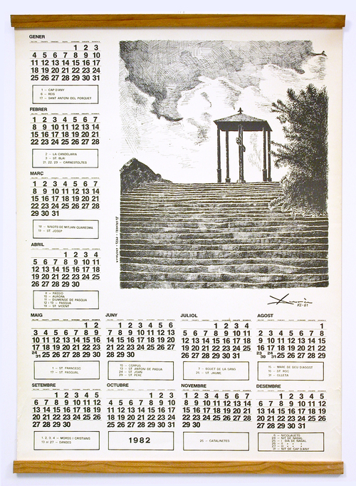 Calendari del Centre Cultural Castellut de l'any 1982 1 Calendari del Centre Cultural Castellut de l'any 1982 3