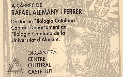 Memòria del Centre: Conferències (1) 3 Modernitat i Vigència del Tirant Lo BlancConferències del CCC
