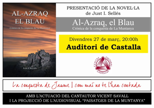Just Sellés presentarà “Al-Azraq, El Blau” el pròxim 27 de març a l’Auditori de Castalla