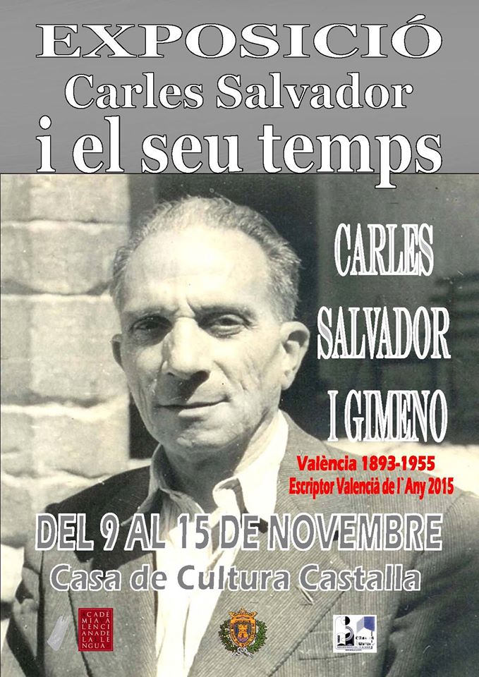 Exposició “Carles Salvador i el seu temps” a la Casa de Cultura Castalla, del 9 al 15 de novembre