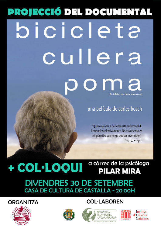 PROJECCIÓ DEL DOCUMENTAL "BICICLETA, CULLERA, POMA", un testimoni excepcional de la lluita contra l'Alzheimer. 4