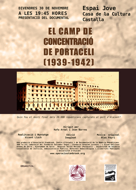 El Centre projecta el documental 'El Camp de Concentració de Portaceli' aquest divendres 3