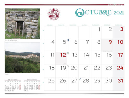 Calendari Centre Octubre 2021